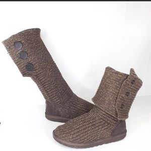 UGG CARDY KNITTED CONVERTIBLE BOOTS TALL SHORT 8